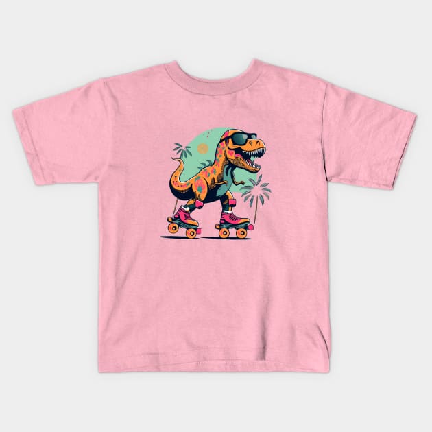 dino T rex sakting Kids T-Shirt by Aldrvnd